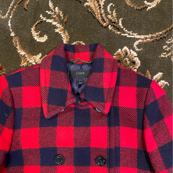 J.crew womens pea coat BNWOT, size 4 fits small/ fits more like size 0 or 00 - Picture 2 of 7
